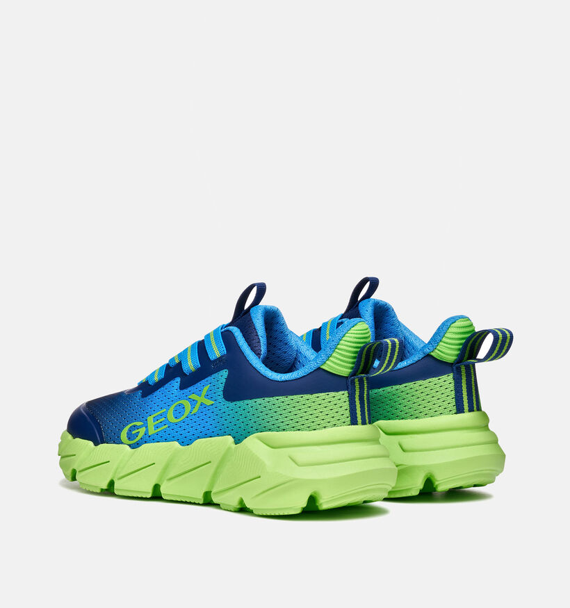 Geox Flextyper Baskets basses en Bleu fonc&eacute; pour gar&ccedil;ons (368457) - pour semelles orthop&eacute;diques