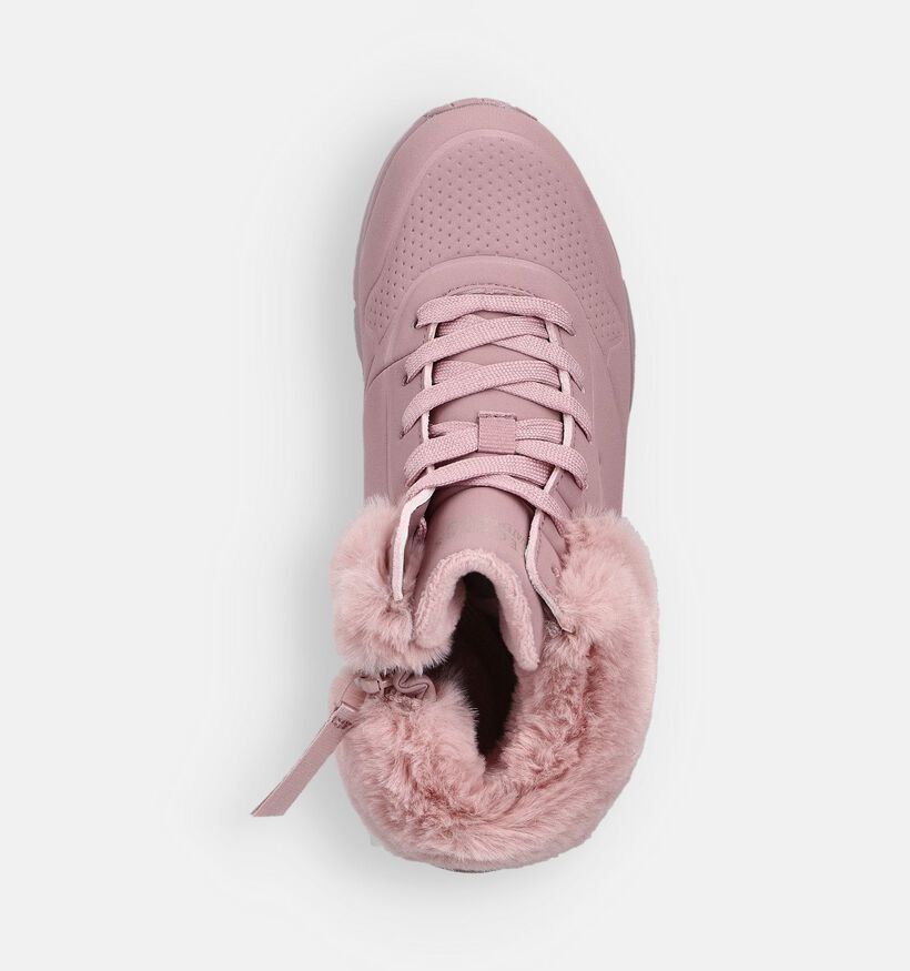 Skechers Uno Gen1 Baskets montantes en Rose pour filles (361095)