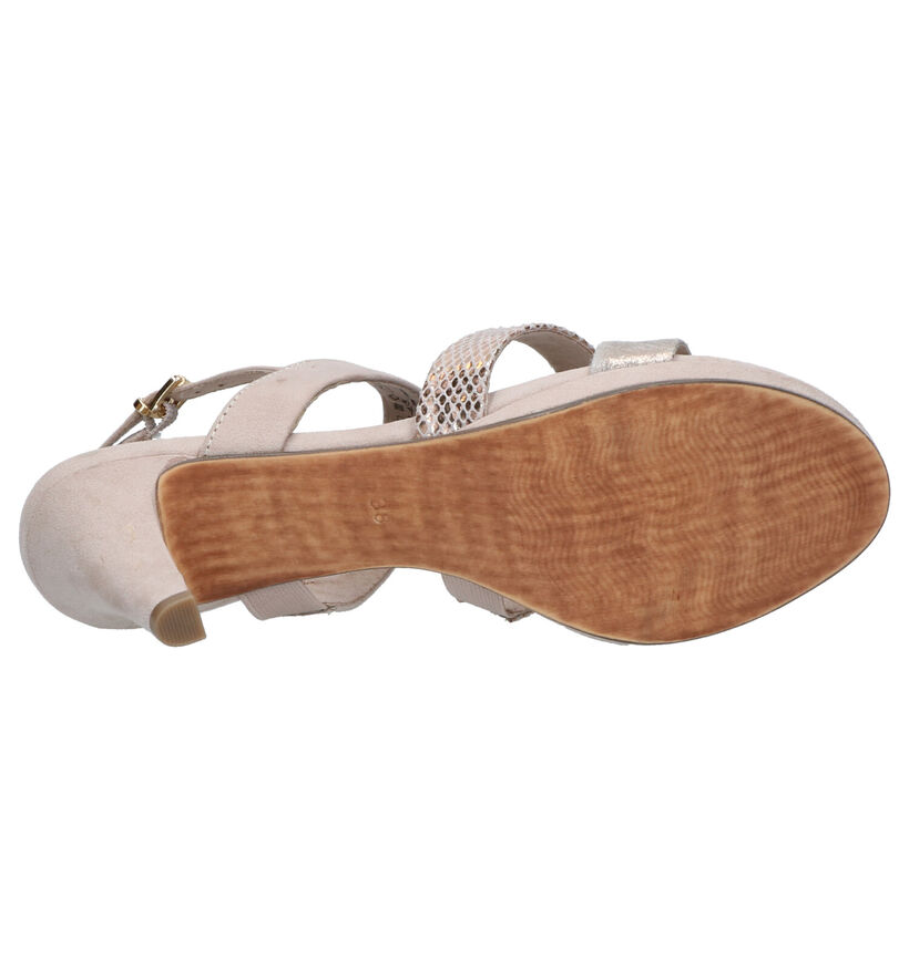 Marco Tozzi Beige Sandalen in stof (270696)