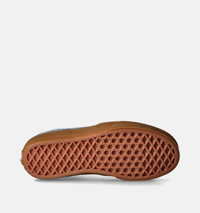 Vans Brooklyn Baskets de skate en Bleu pour filles, garçons (351455)