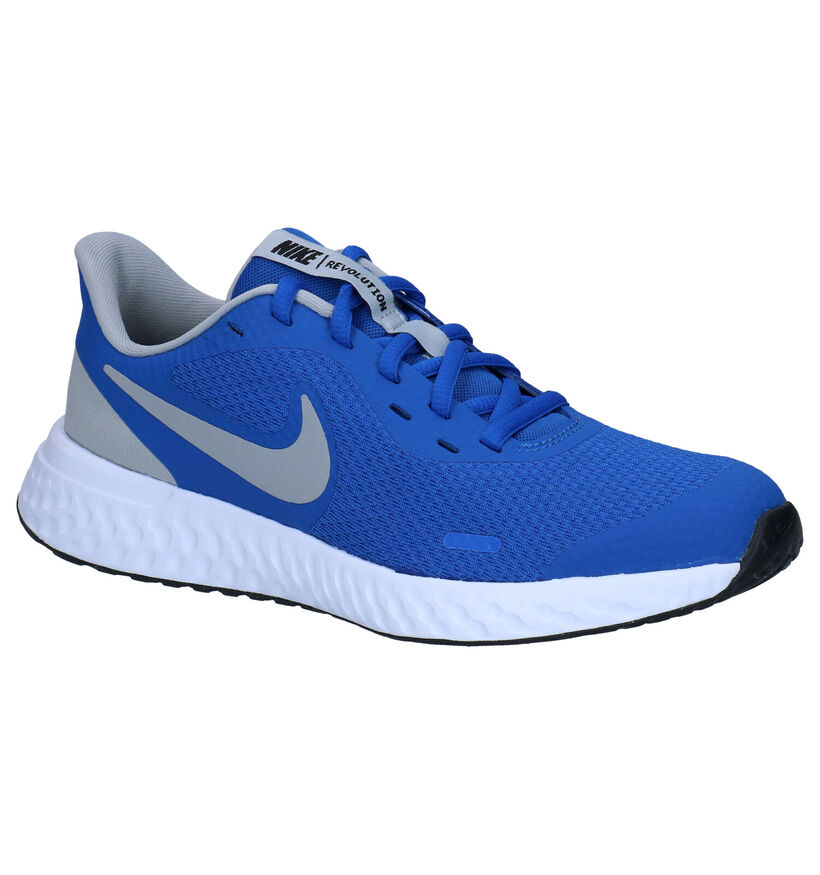 Nike Revolution Baskets en Bleu en cuir (284480)