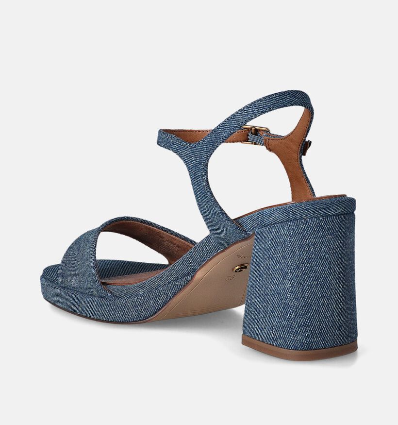 Tamaris Blauwe Sandalen met blokhak voor dames (354396)