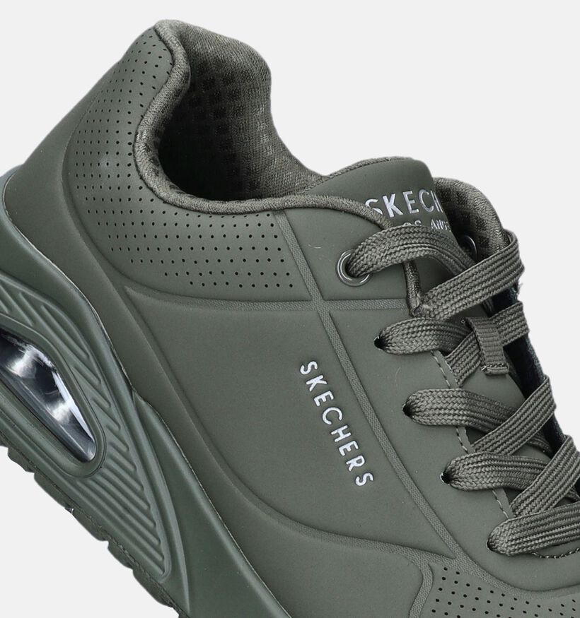 Skechers Uno Stand On Air Baskets en Vert pour filles, garçons (345238)