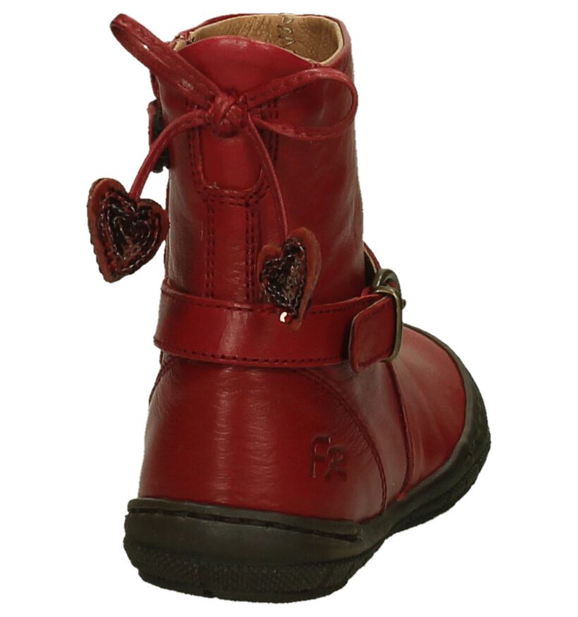 FR by Romagnoli Bottes basses en Bordeaux en cuir (202011)