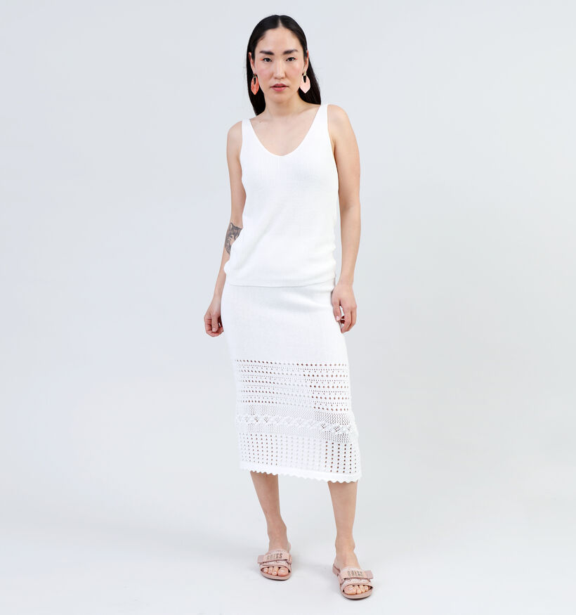 Vila Dolise Witte Crochet rok voor dames (342149)