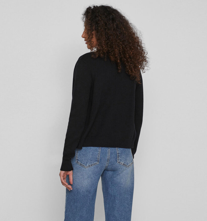 Vila Ril Open Cardigan tricot en Noir pour femmes (328852)