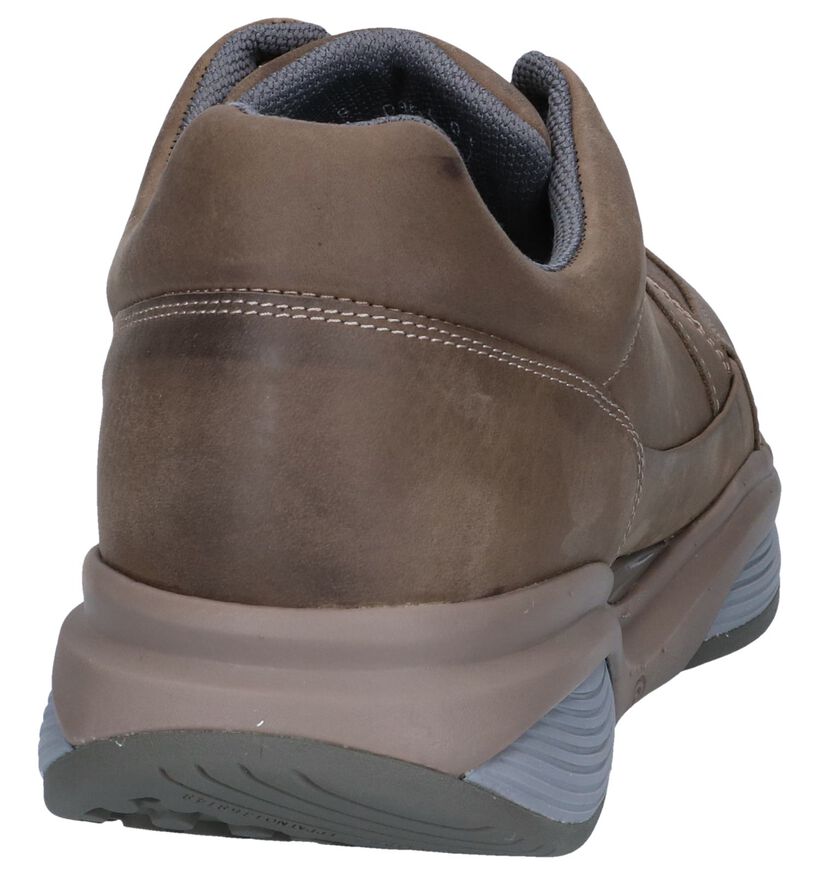 Taupe Veterschoenen Xsensible Stretchwalker voor heren (246719) - geschikt voor steunzolen