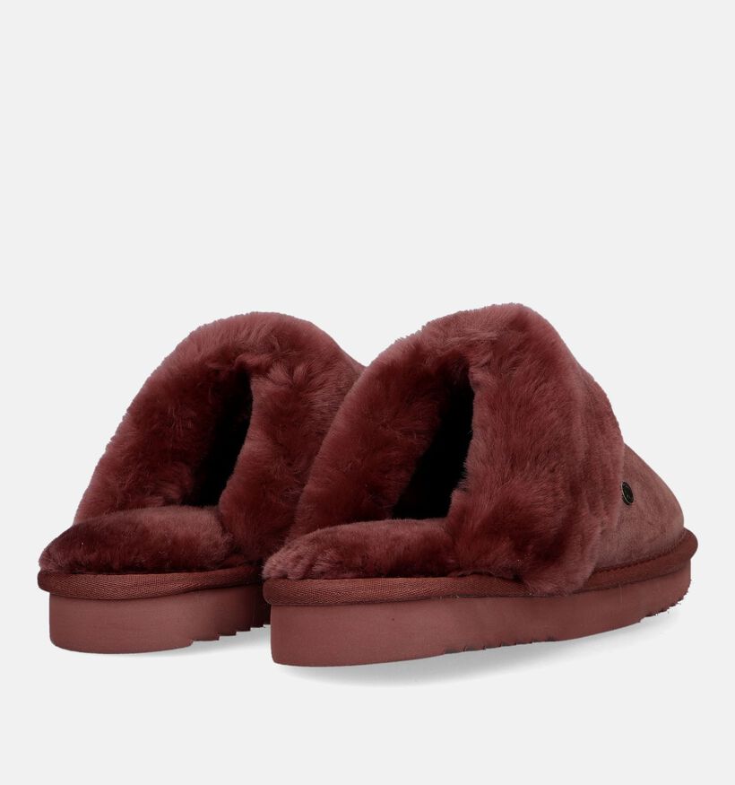 Warmbat Flurry Cognac Wollen Pantoffels voor dames (329908)