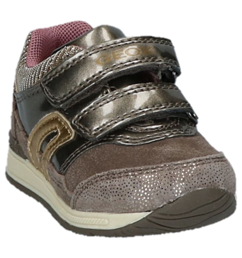 Taupe Babyschoentjes Geox met Glitters in daim (223118)