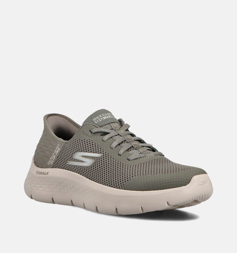 Skechers GO WALK FLEX GRAND ENTRY Baskets sportives en Vert kaki/Gris pour femmes (359705)