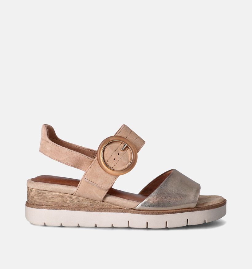 Tamaris Sandales compensées en Camel pour femmes (354368)