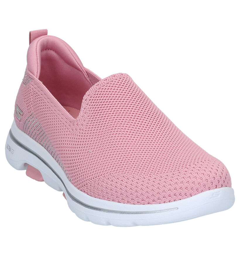 Skechers Go Walk 5 Roze Slip-on Sneakers in stof (272718)