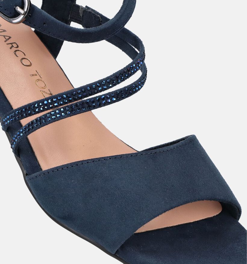 Marco Tozzi Sandales &agrave; talons en Bleu fonc&eacute; pour femmes (371856)