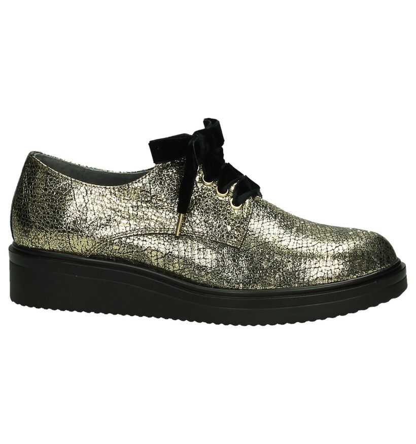 Via Roma Chaussures à lacets en Or en cuir (185577)