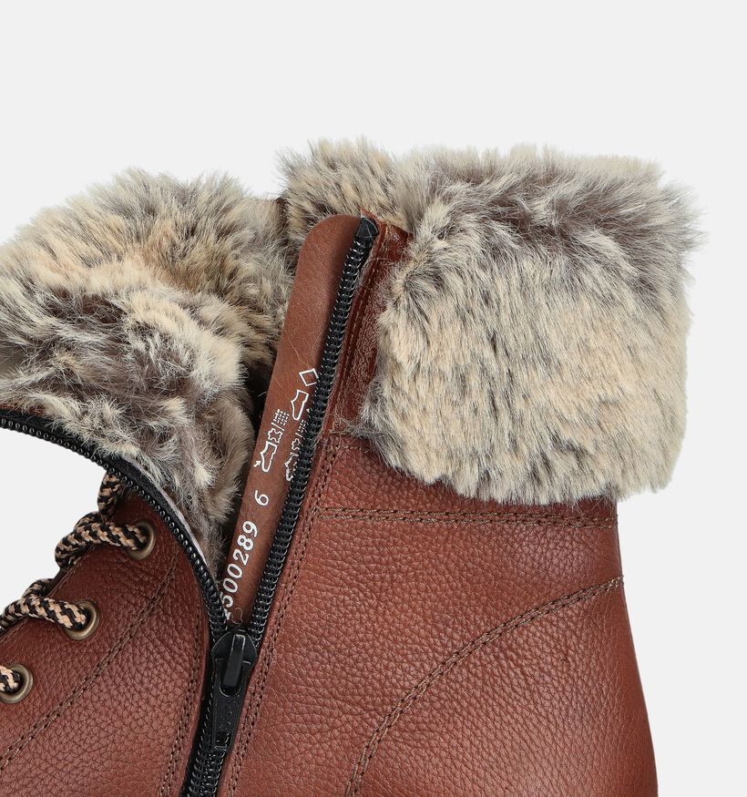 Remonte Boots à lacets en Cognac pour femmes (363558) - pour semelles orthopédiques