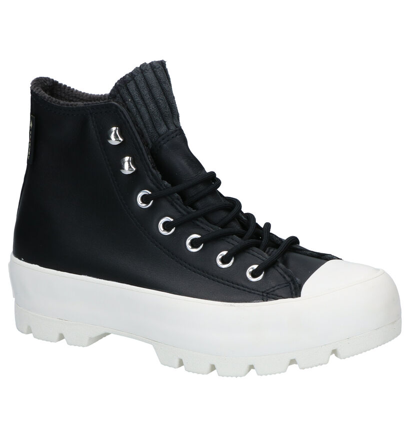 Converse As Lugged Zwarte Sneakers in leer (252789)