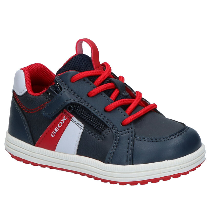 Geox Chaussures basses en Bleu foncé en simili cuir (265786)