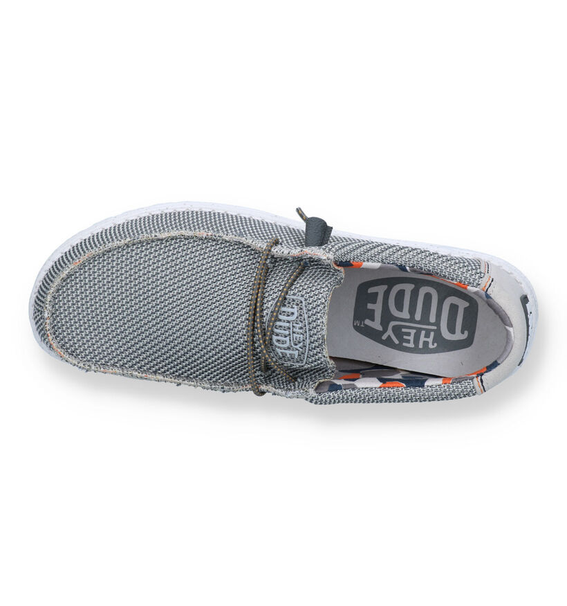 HEYDUDE Wally Sox Grijze Instappers voor heren (324858) - geschikt voor steunzolen