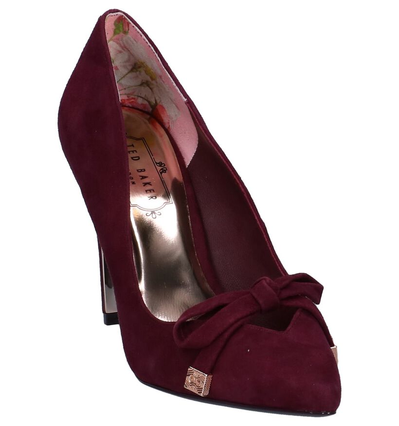 Bordeaux High Heels Pumps Ted Baker Gewell in daim (225403)