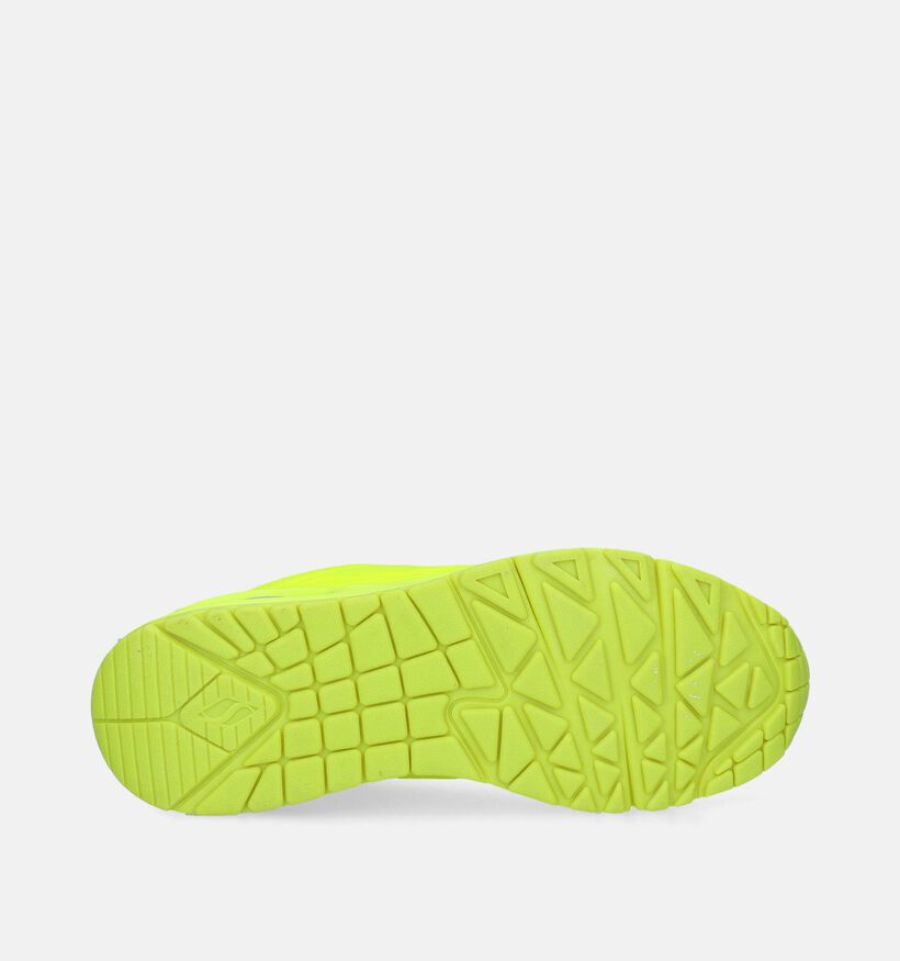 Skechers Uno Gen 1 Baskets en Jaune fluo pour filles (345341)