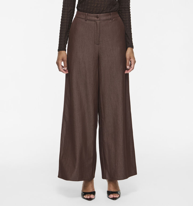 Vila Ofala Donkerbruine Geklede Broek voor dames (378499)
