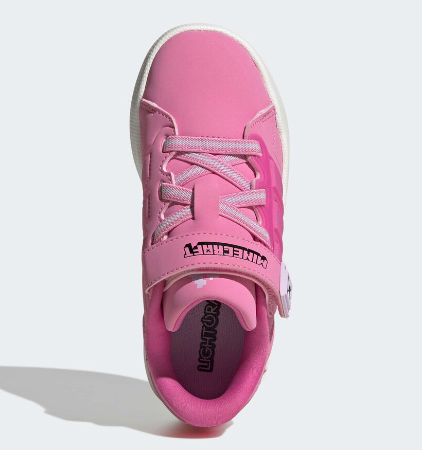 adidas Minecraft Lightorama Baskets basses en Rose pour filles (375465)