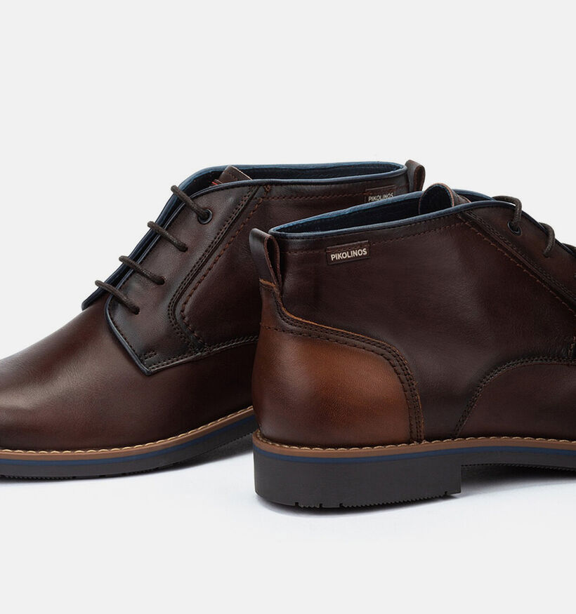 Pikolinos Leon Donkerbruine Geklede Veterschoenen voor heren (379264) - geschikt voor steunzolen