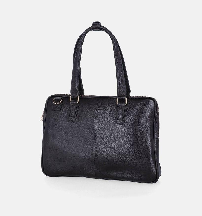 Olivia Lauren Cowhide Sac ordinateur en Brun fonc&eacute;/Blanc pour femmes (378536)