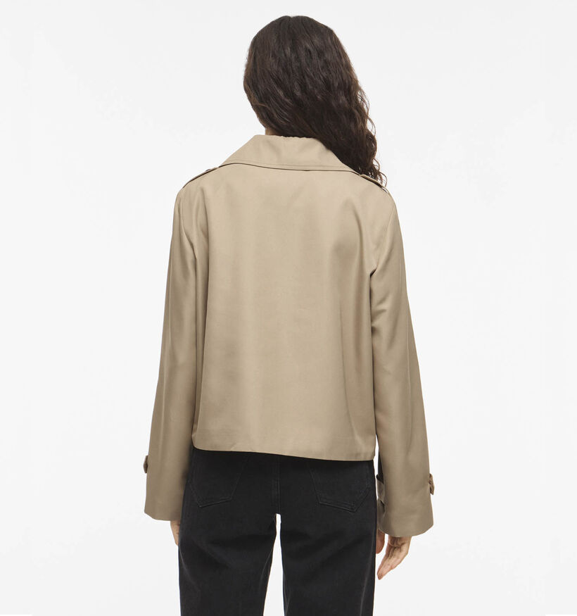 Vila Addison Manteau court en Beige pour femmes (368073)