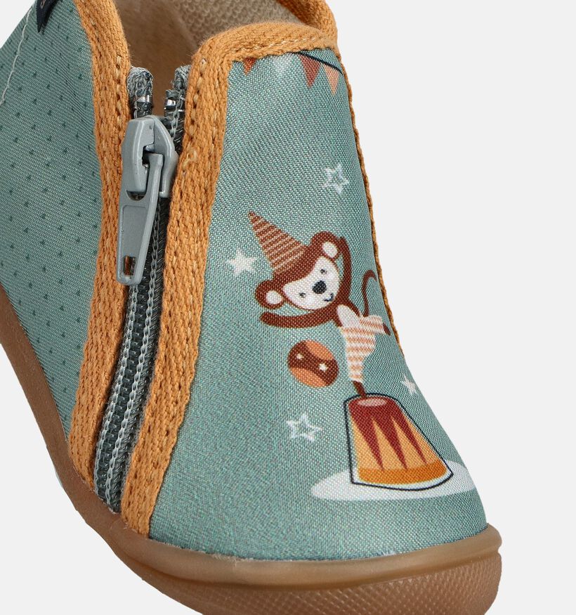 Bellamy Paulin Circus Pantoufles en Vert pour filles, garçons (364953)