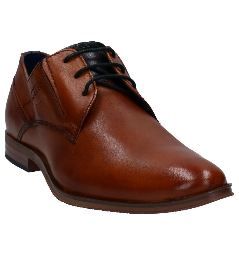 Bugatti Cognac Geklede Schoenen in leer (276782)