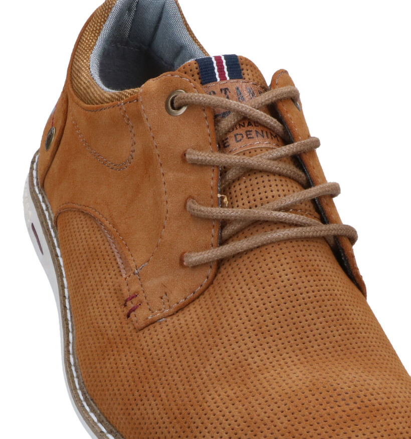 Mustang Cognac Veterschoenen voor heren (320133)