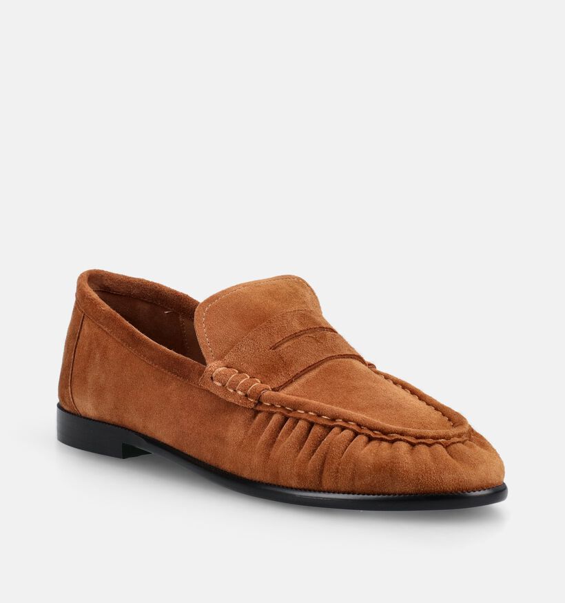 Laurent David Chaussures plates en Cognac pour femmes (382303)