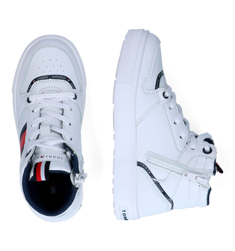 Tommy Hilfiger Witte Hoge Sneakers voor jongens (303891) - geschikt voor steunzolen