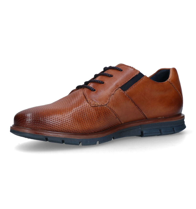 Bugatti Simone Chaussures à lacets en Cognac pour hommes (327867) - pour semelles orthopédiques