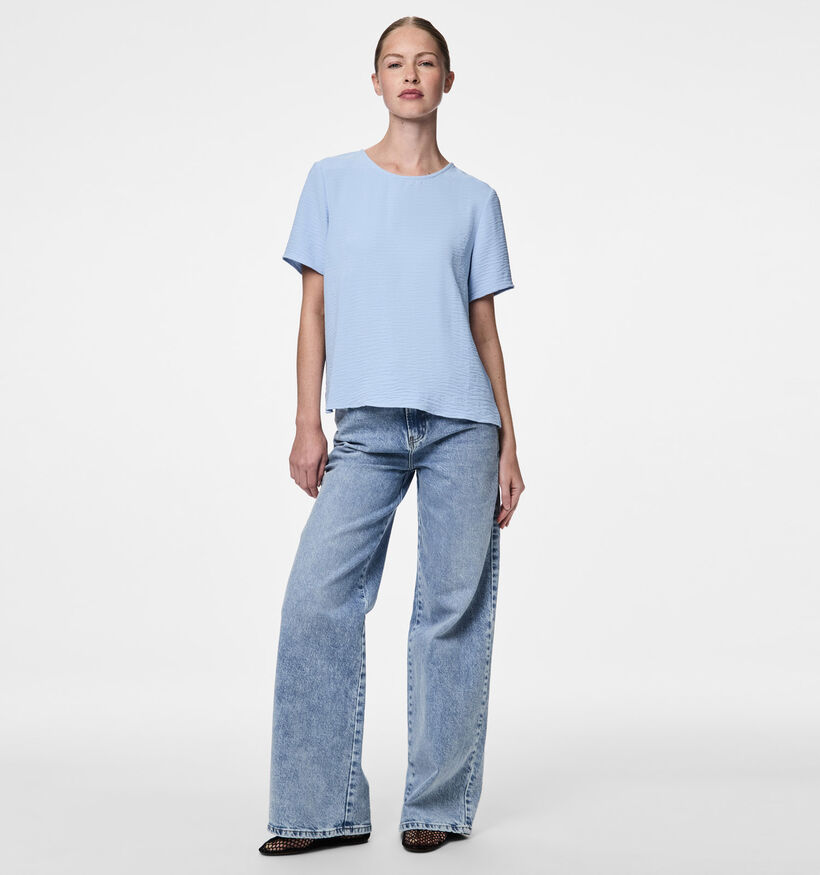 Pieces Anna Blauwe T-shirt voor dames (351096)
