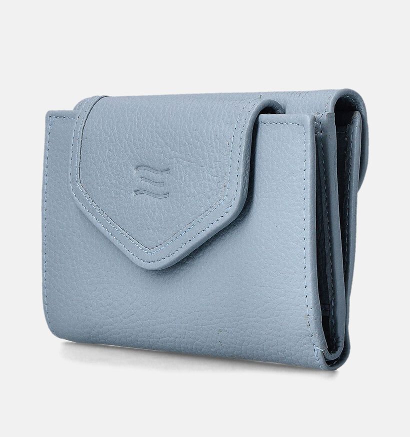 Crinkles Porte-monnaie à rabat en Bleu pour femmes (358511)