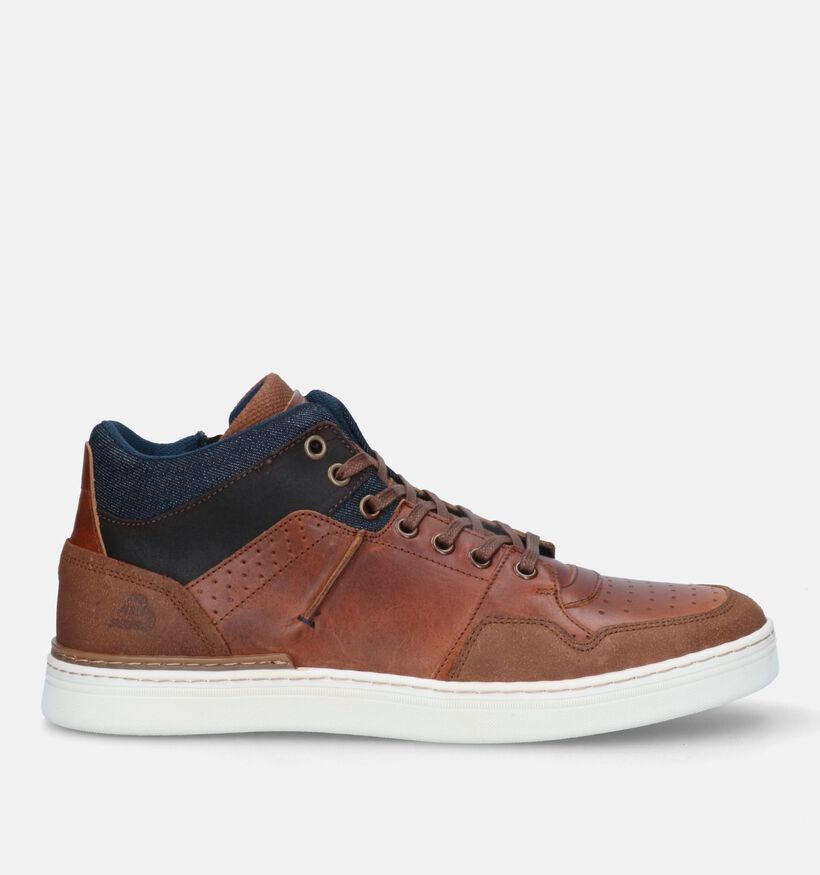 Bullboxer Cognac Hoge Schoenen voor heren (328904) - geschikt voor steunzolen