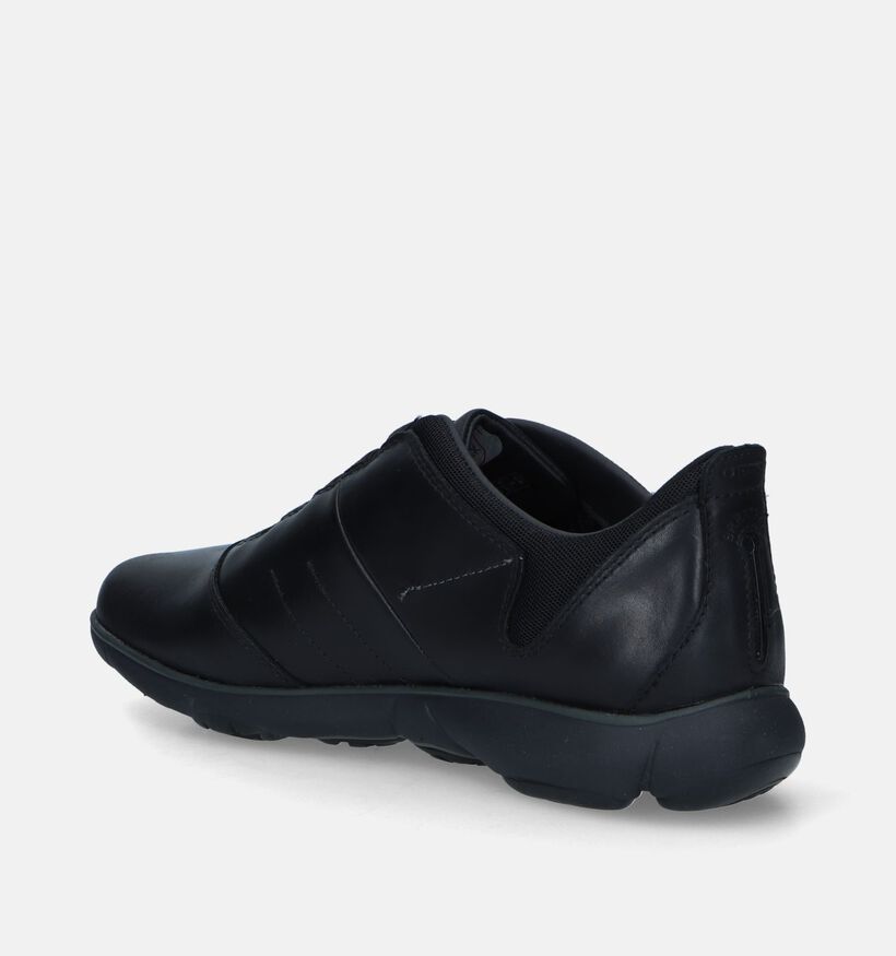 Geox Nebula Zwarte Instappers in leer (279088)