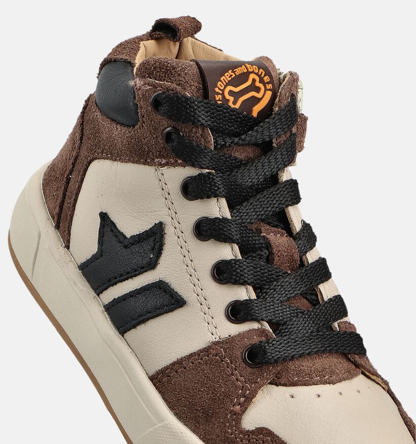 STONES and BONES Panky Chaussures hautes en Marron pour garçons (362036) - pour semelles orthopédiques