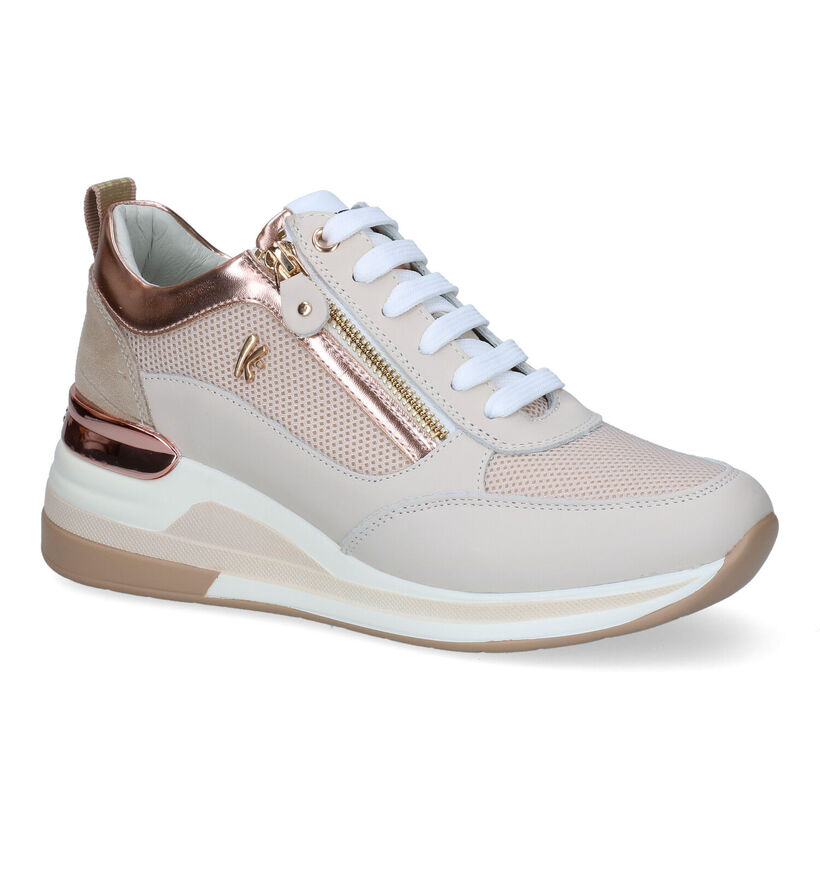 Keys Sky Beige Veterschoenen in kunststof (305101)