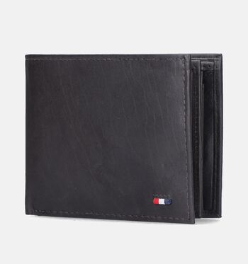 Euro-Leather Portemonnees Zwart/Bruin