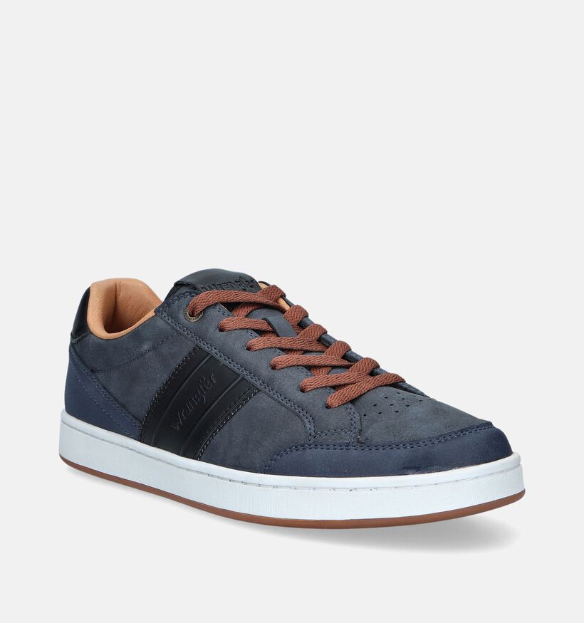 Wrangler Hardin Blauwe Veterschoenen voor heren (346070) - geschikt voor steunzolen