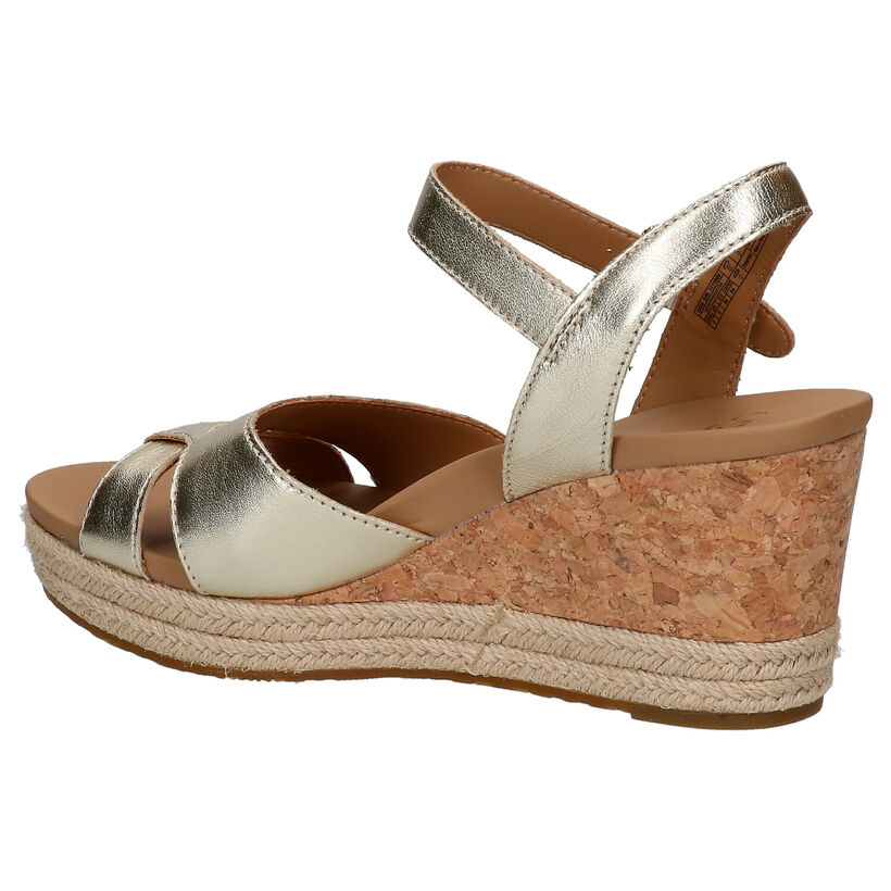 UGG Cloverdale Gouden sandalen in leer (266810)