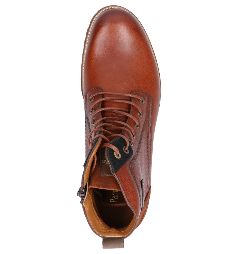 Pantofola d'Oro Ponzano High Bottines en Cognac en cuir (257412)