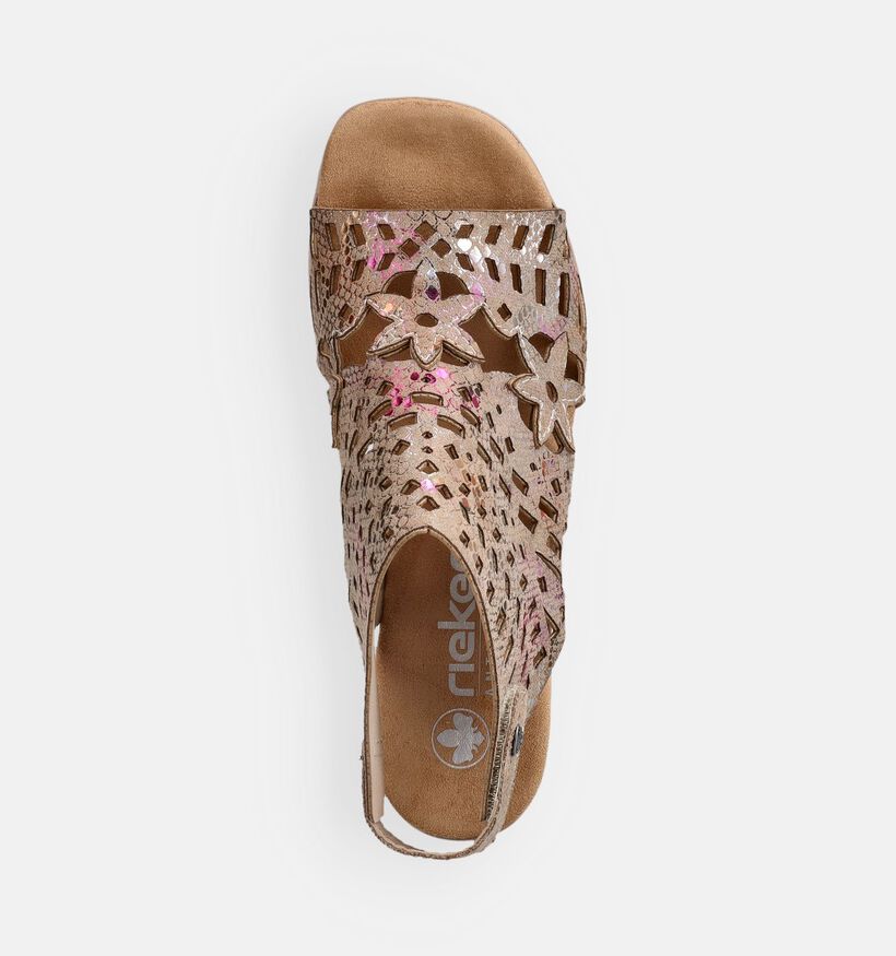 Rieker Gouden Enkelpumps Open Hiel voor dames (370413)