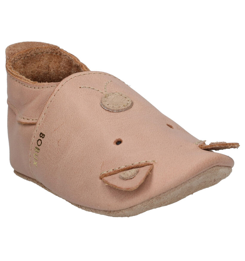 Bobux Caramel Woof Chaussons bébé en Beige pour filles, garçons (294782)