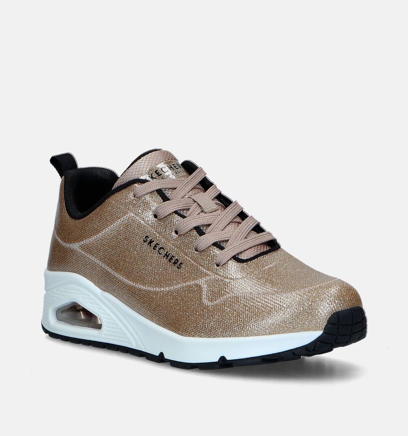 Skechers Uno Diamond Shatter Gouden Sneakers voor dames (343886)