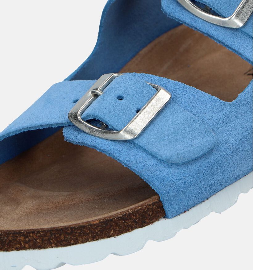 Signatur Blauwe Slippers Signatur Blauwe Slippers in daim (335815)