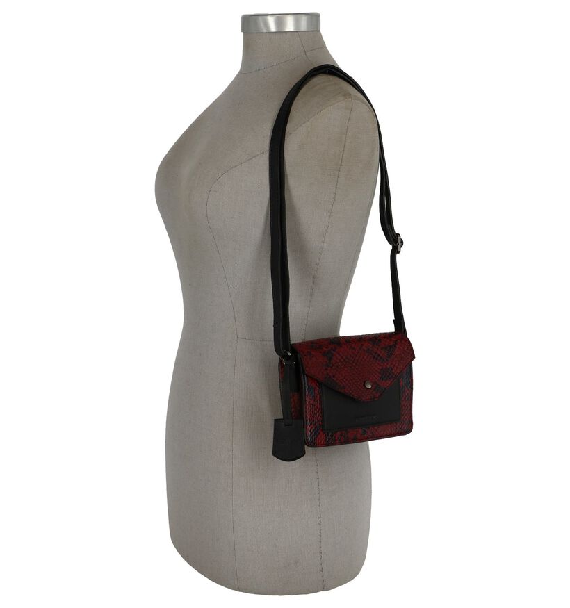 Bordeaux Crossbody Tas Burkely Evening Snake in leer (249394)
